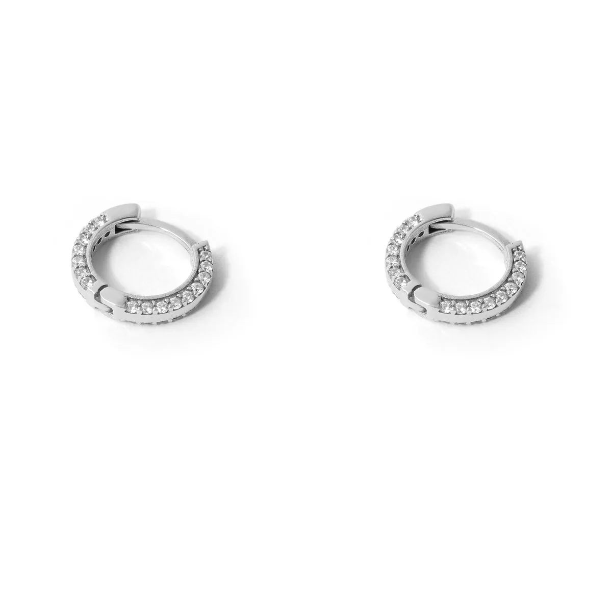 Pavé Small Hoop Earrings