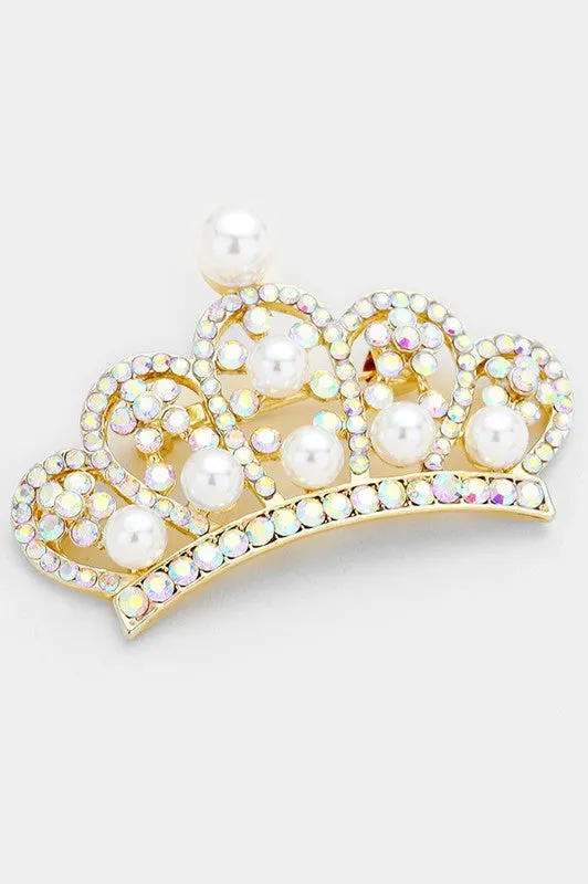 Pearl Crown Pin