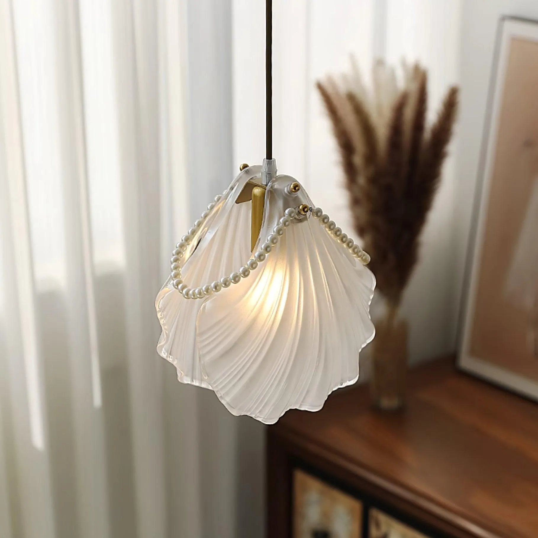 Pearl Shell Pendant Lamp 7.9″- 7.9″