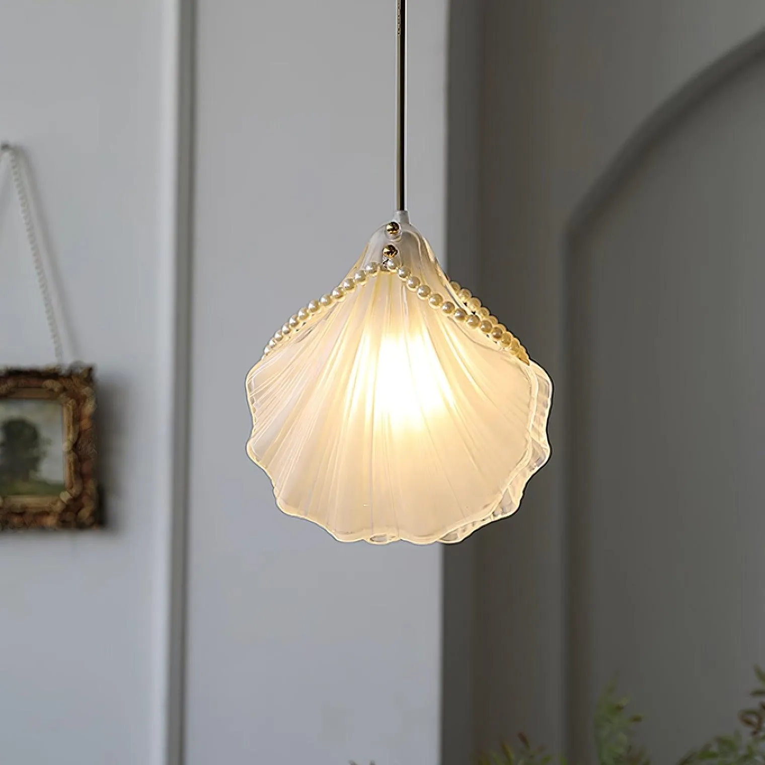 Pearl Shell Pendant Lamp 7.9″- 7.9″
