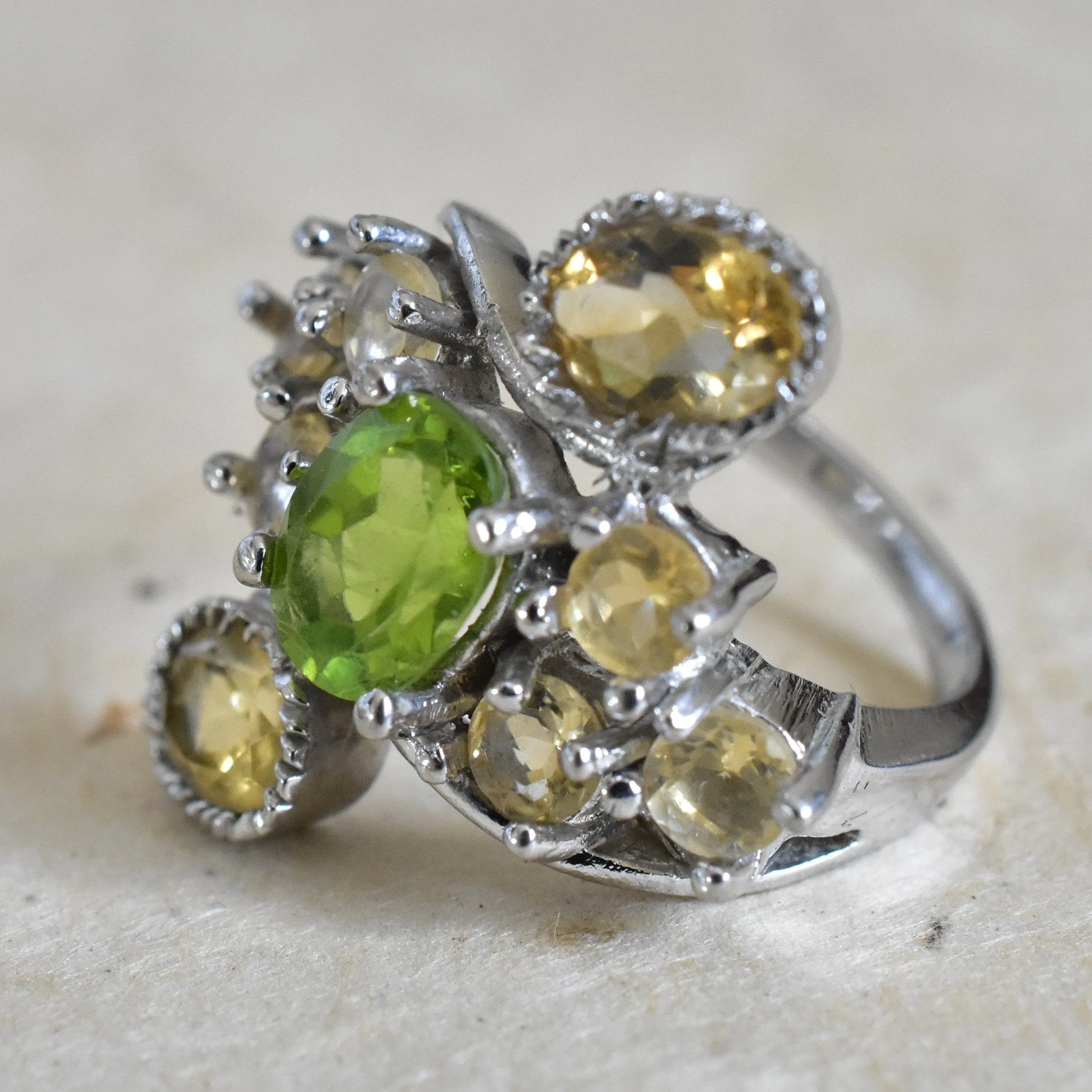 Peridot Sterling Silver Ring