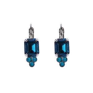 Petite Emerald Cut and Trio Cluster Leverback Earrings in "Sleepytime" *Preorder*