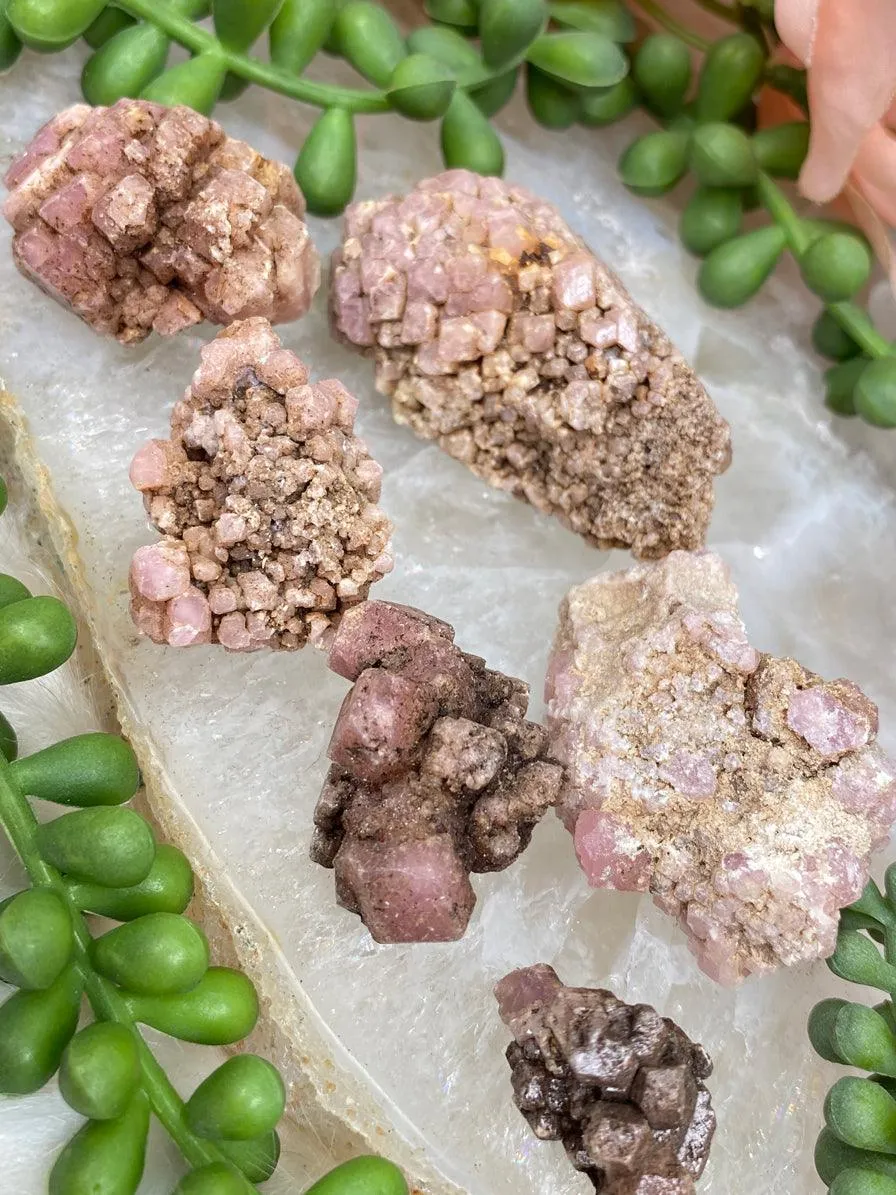 Pink Garnet Clusters