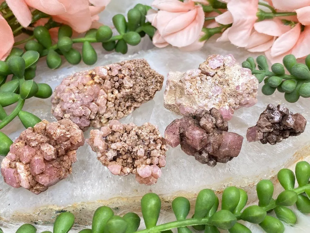 Pink Garnet Clusters