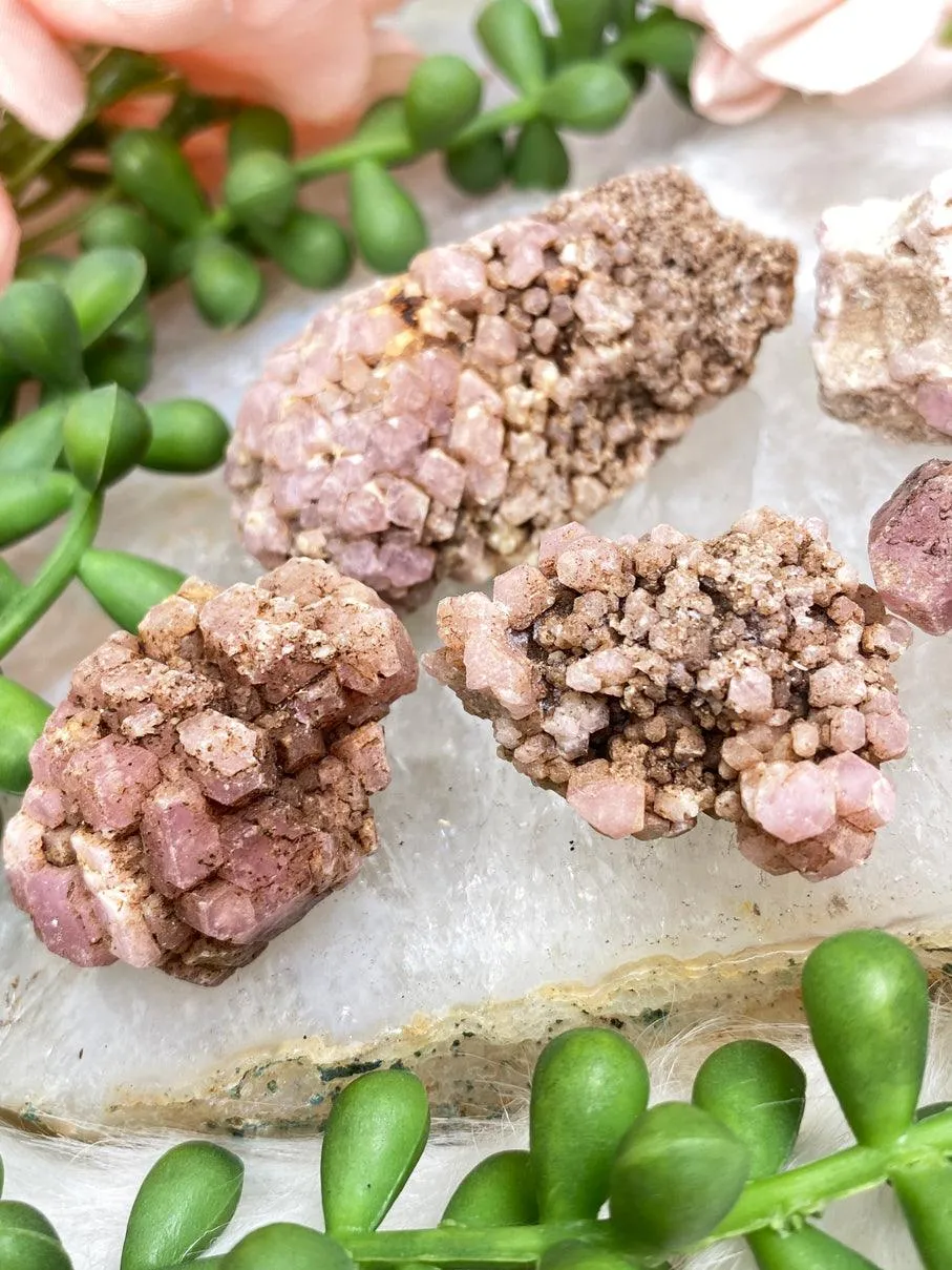 Pink Garnet Clusters
