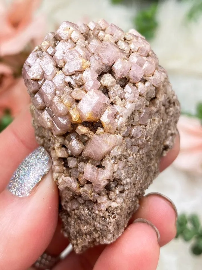 Pink Garnet Clusters