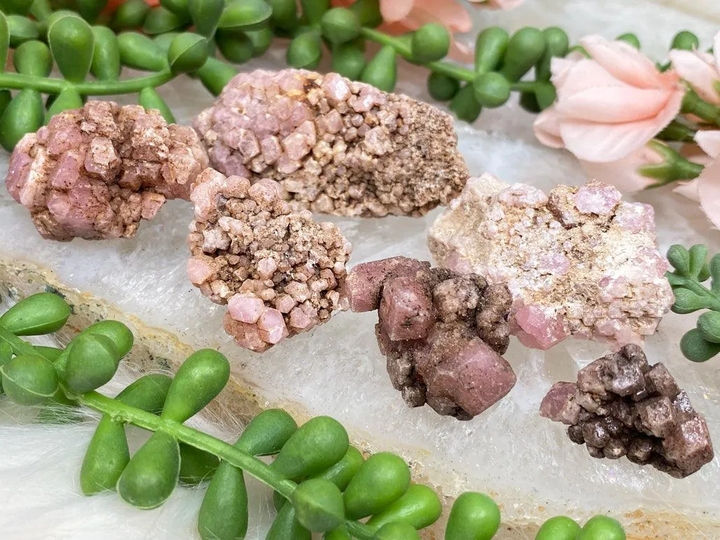 Pink Garnet Clusters