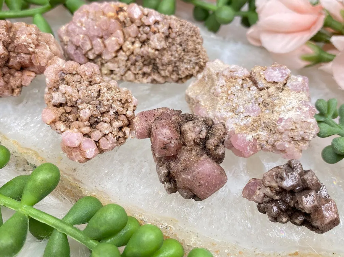 Pink Garnet Clusters