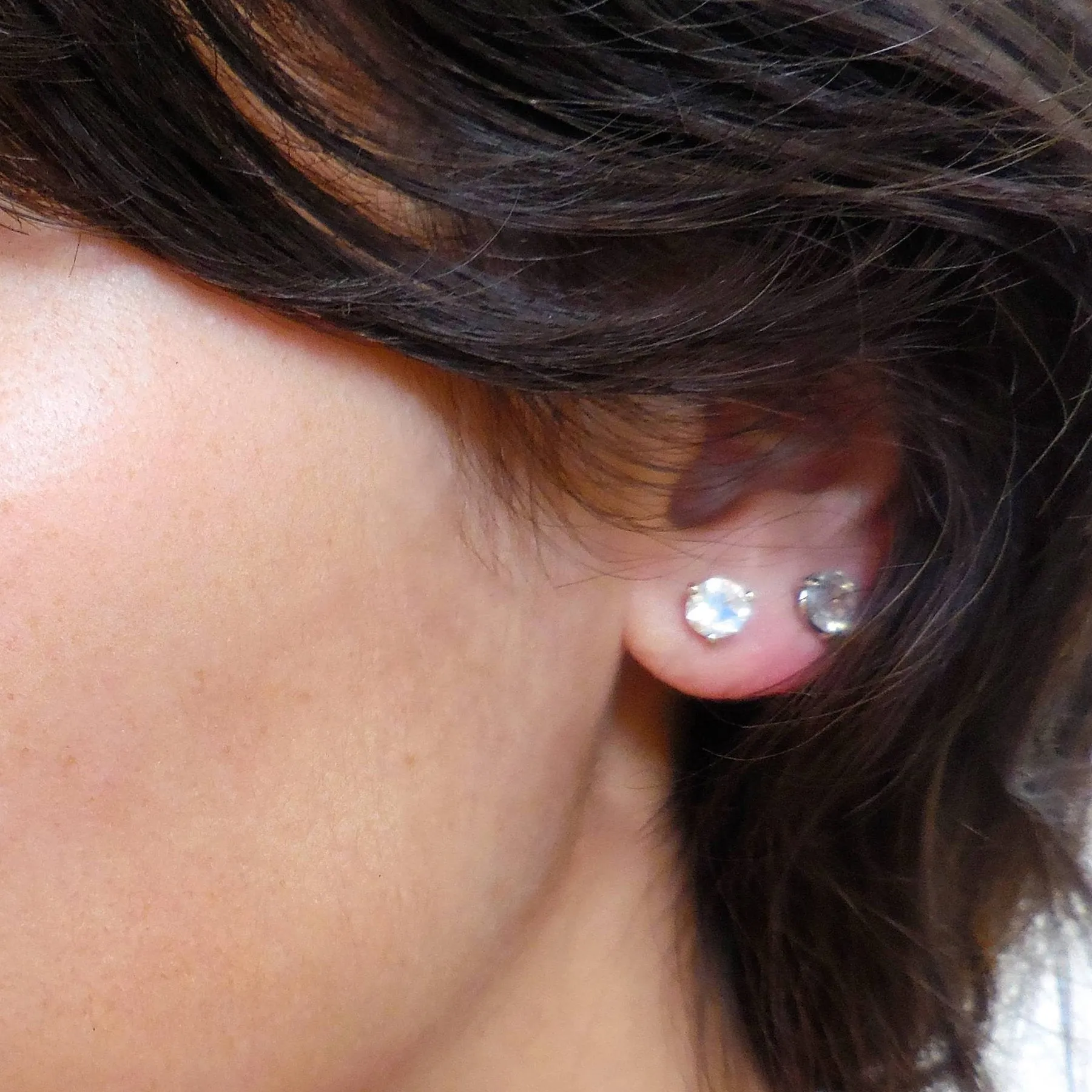 Rainbow Moonstone Stud Earrings - Moonstone Gold Stud Earrings - Moonstone Studs