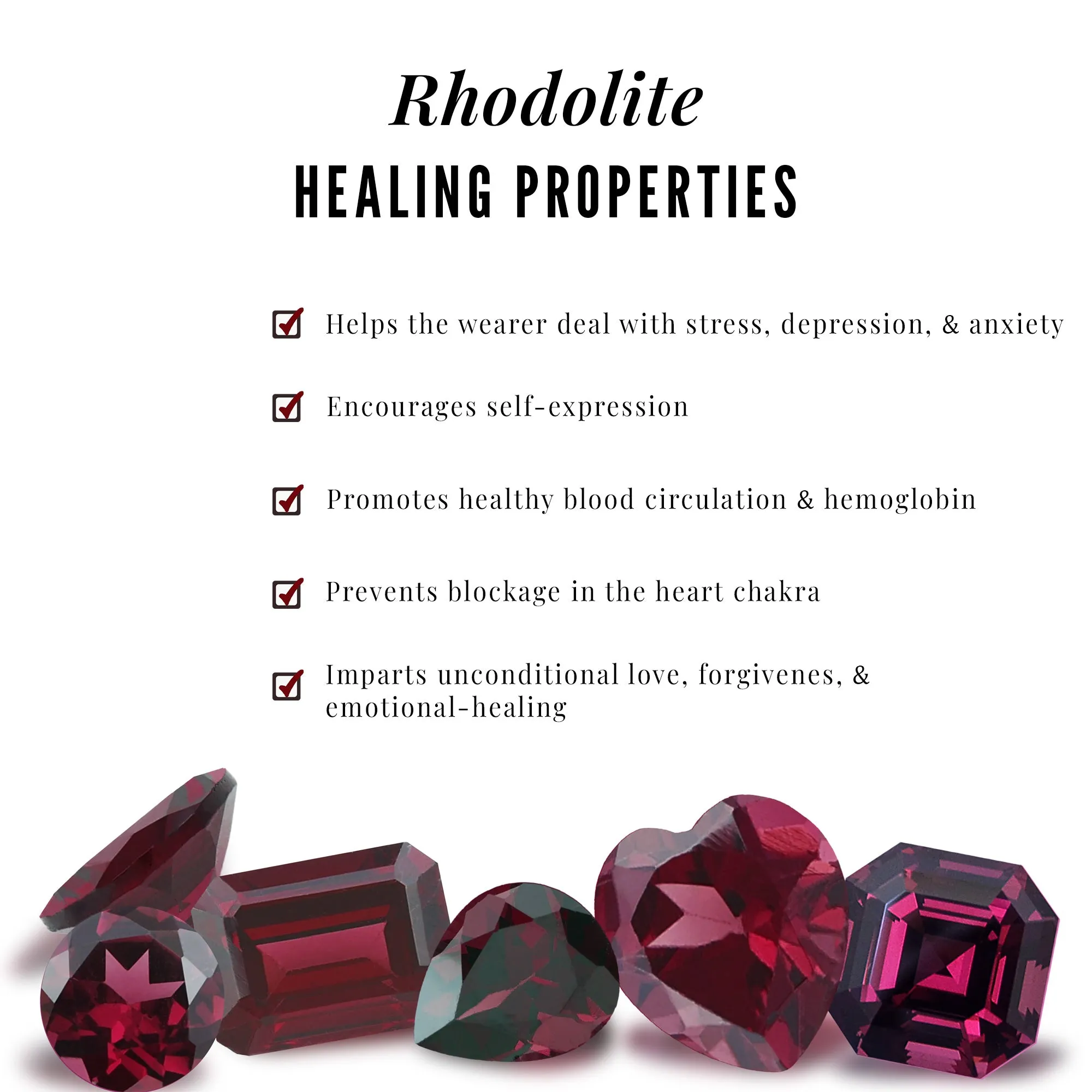 Real Rhodolite and Diamond Open Circle Pendant