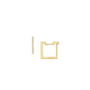 Roberto Coin Geometric Diamond Earrings - .19cttw