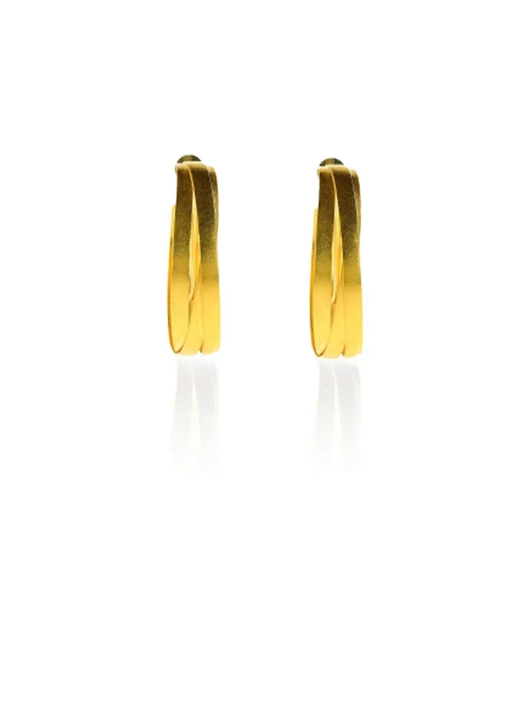 Sanjana Sanghi In Triple Layer Twisted Hoop Earrings
