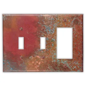 Sierra Copper - 2 Toggle / 1 Rocker Wallplate