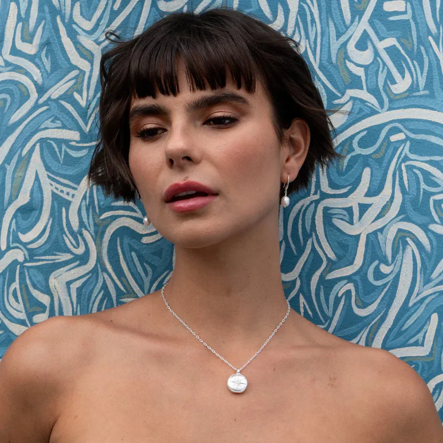 Silver & Baroque Pearl Drop Earrings