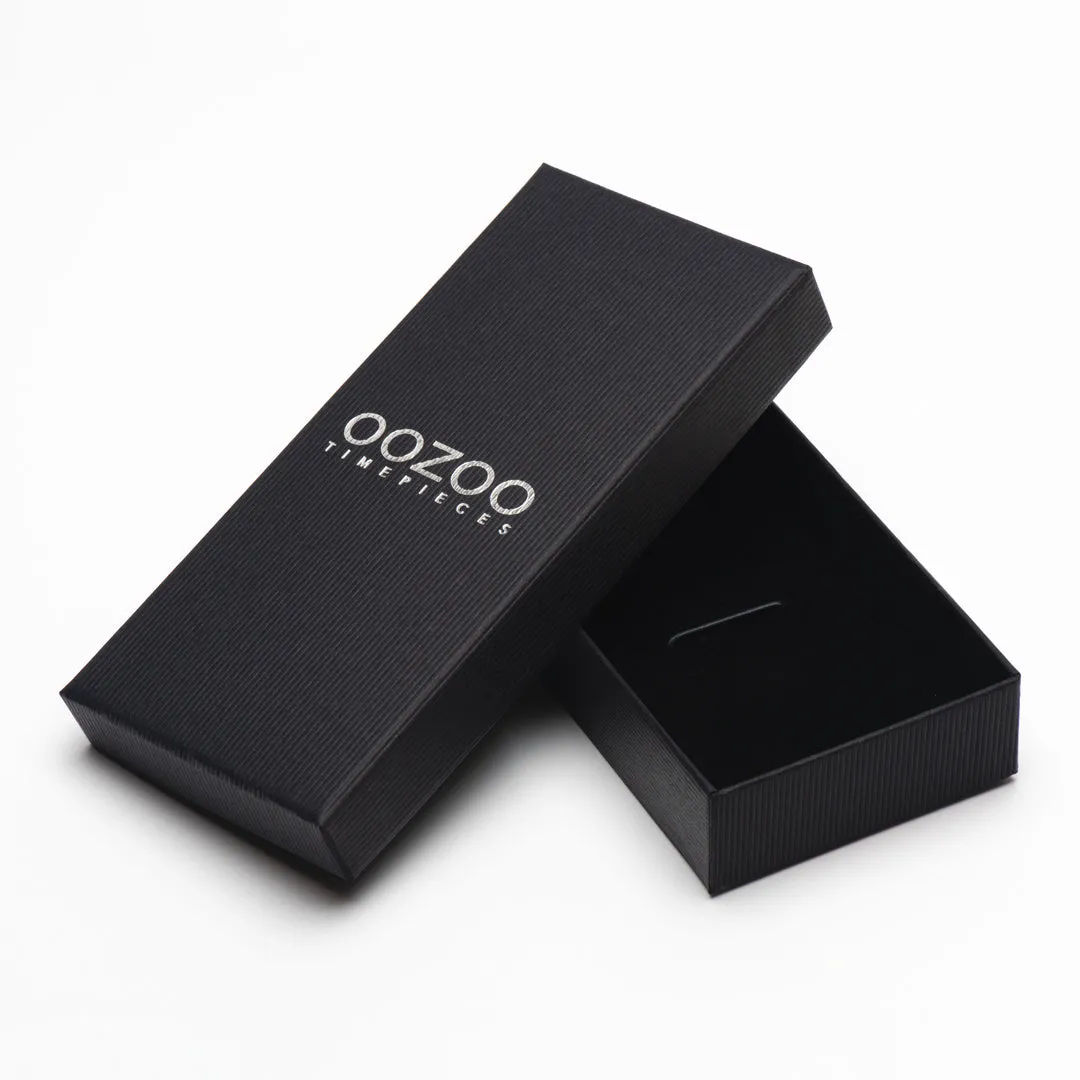 Silver coloured OOZOO watch with silver coloured metal mesh bracelet - C9938