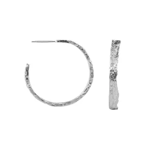 Silver Skinny Hoops