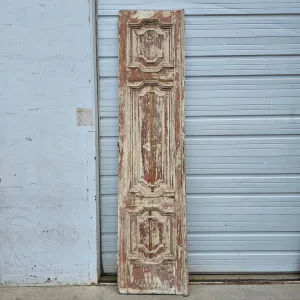 Single Ornate 3 Panel Antique Carved Door