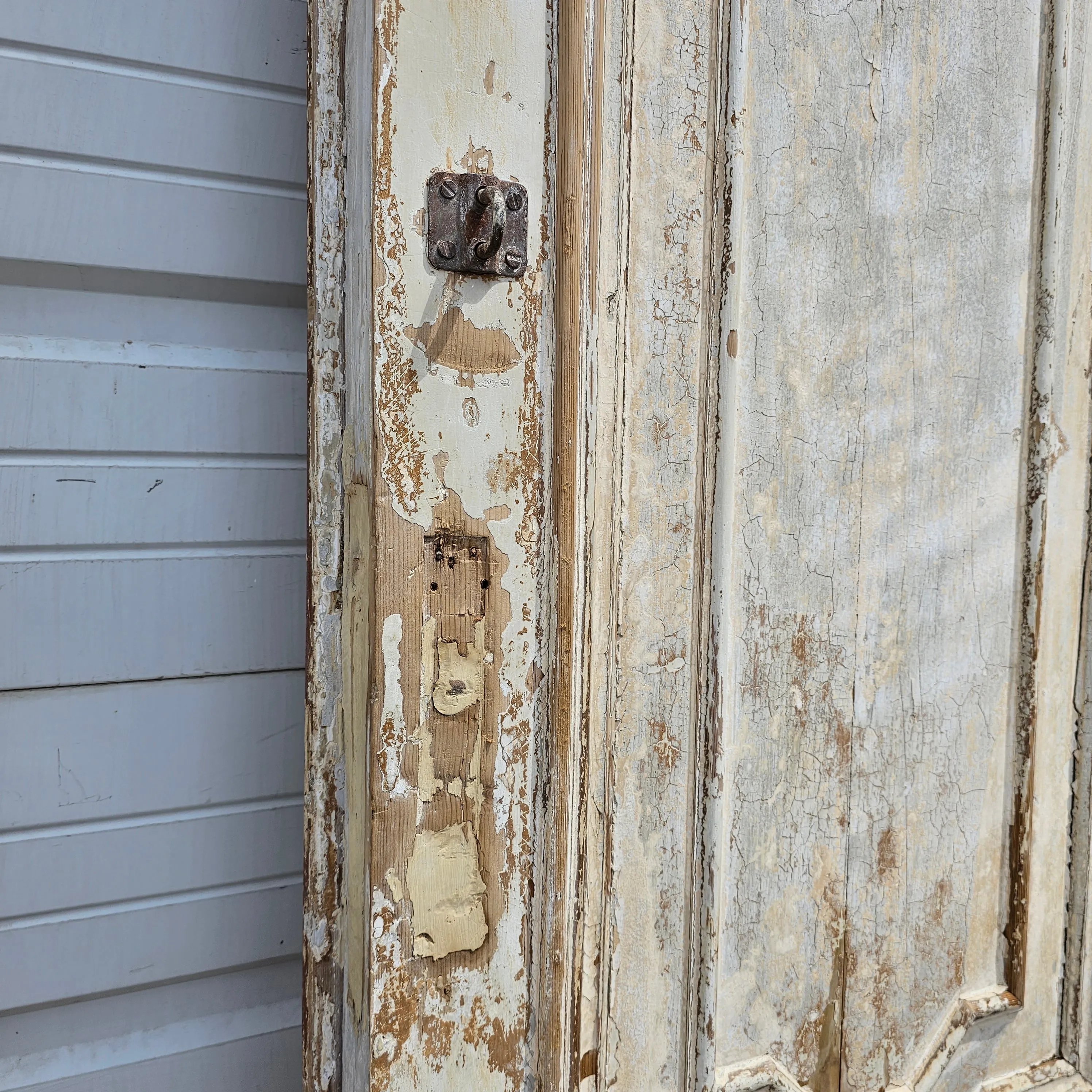 Single Ornate 3 Panel Antique Carved Door