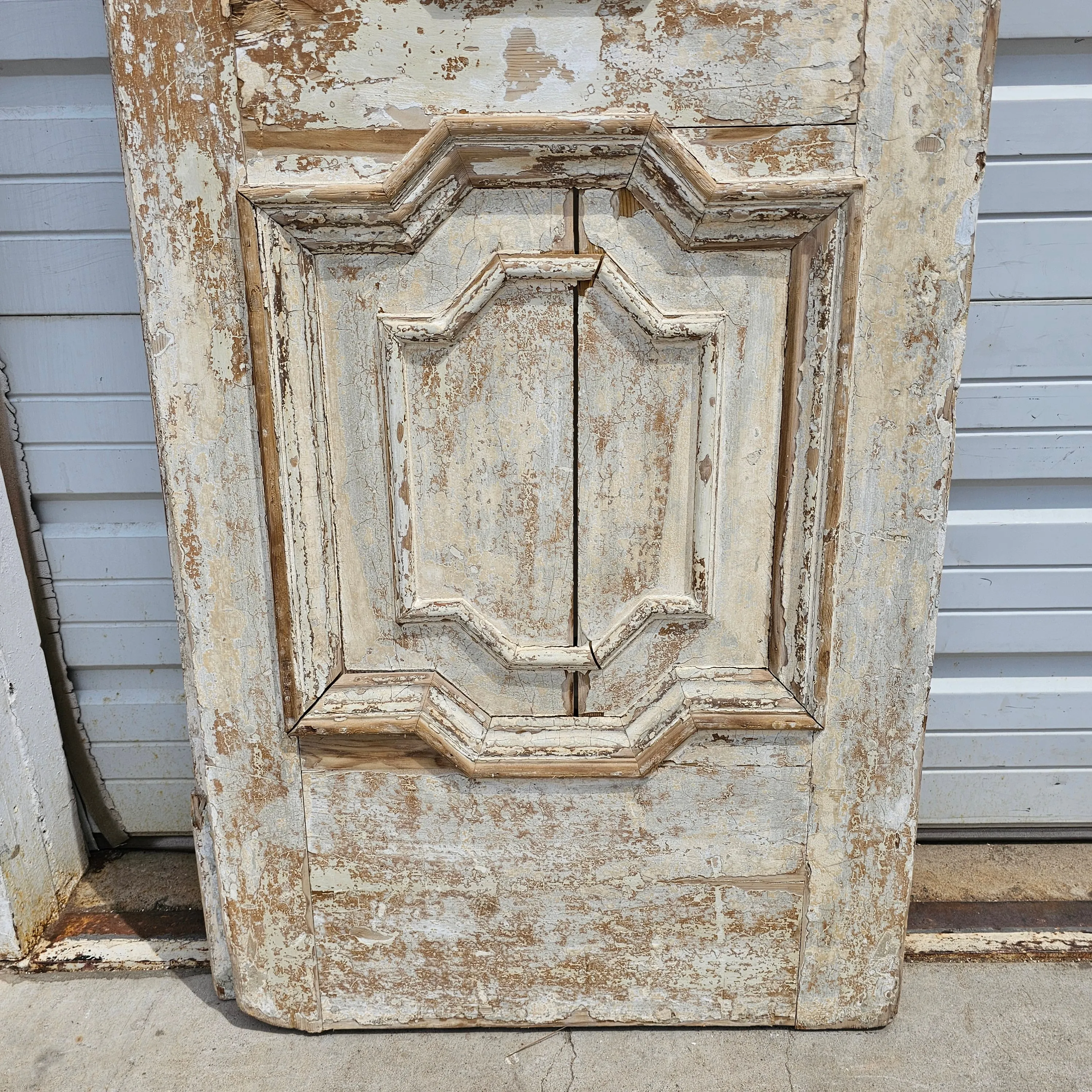 Single Ornate 3 Panel Antique Carved Door