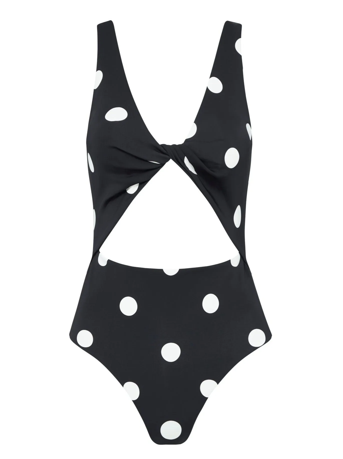 Sir Devin Knot One Piece in Black Polka Dot