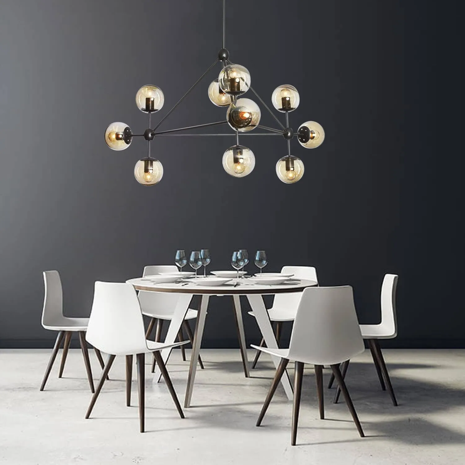 Sparta Modern Glass Chandelier