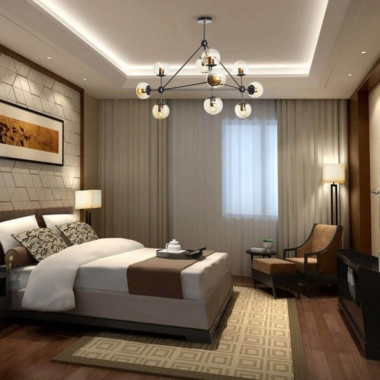Sparta Modern Glass Chandelier