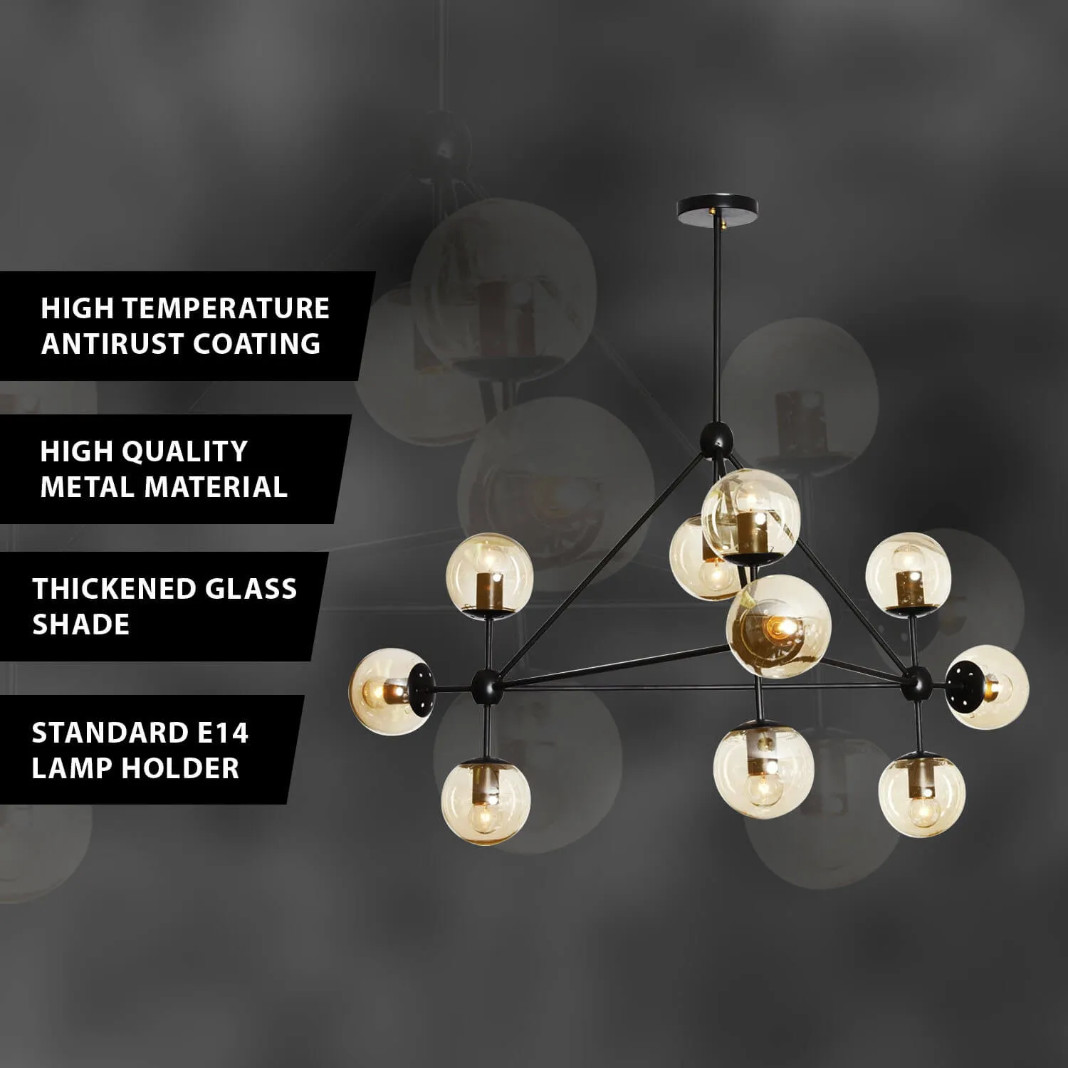 Sparta Modern Glass Chandelier