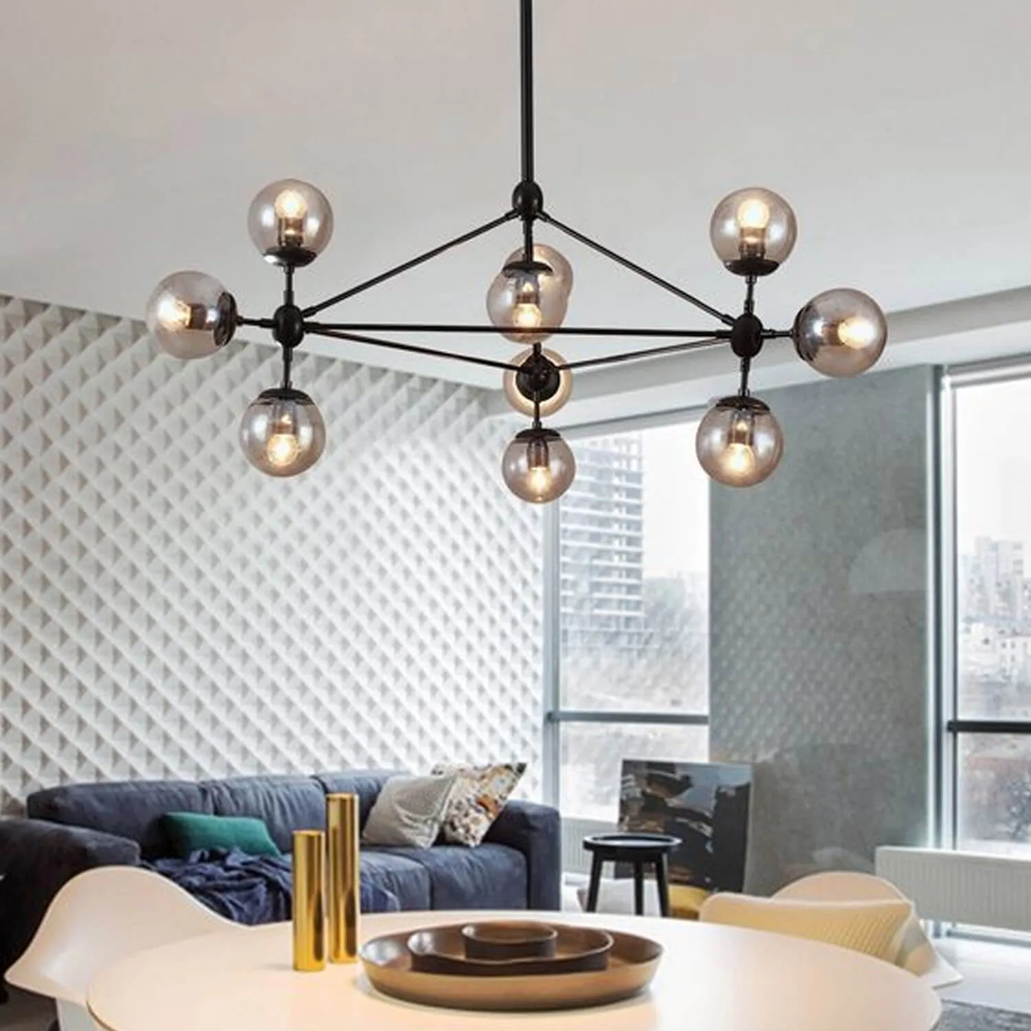 Sparta Modern Glass Chandelier