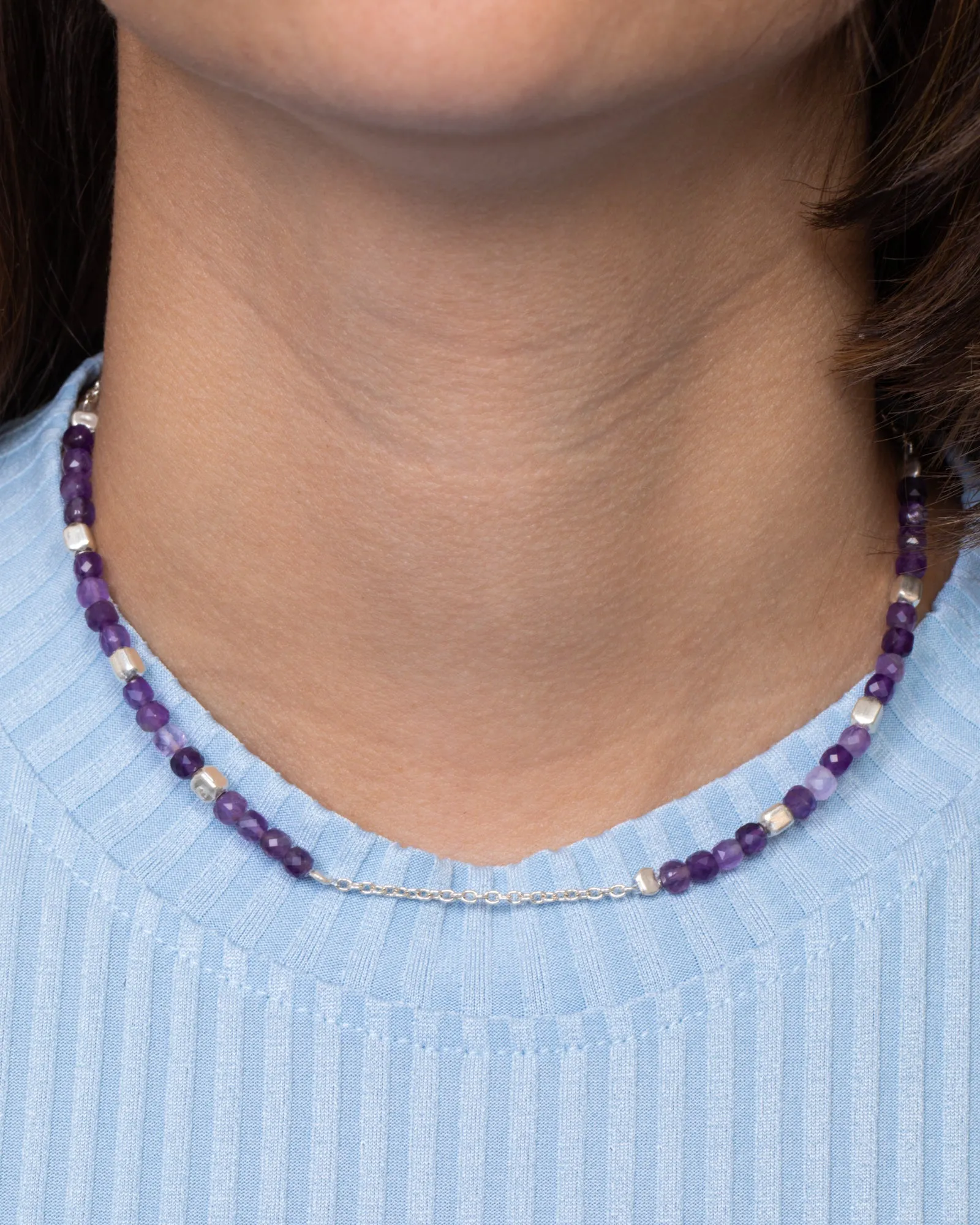 Square amethyst stones N