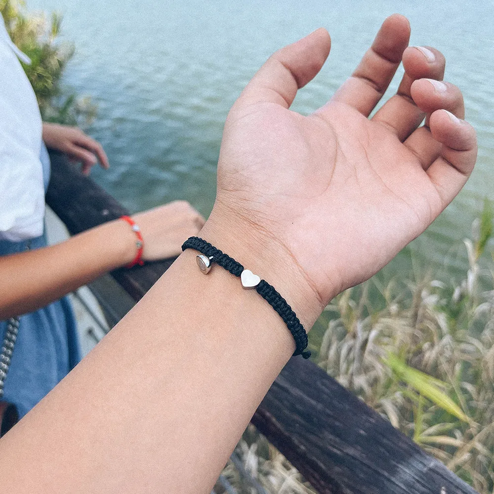 Stainless Steel Heart Vintage Hand Woven Bracelet