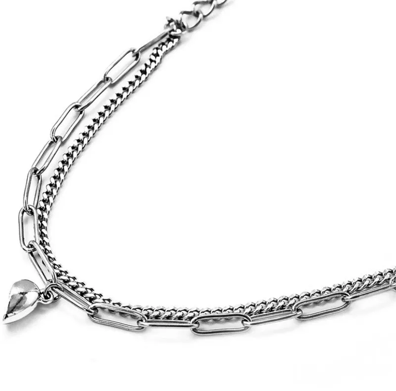 Striking Titanium Steel Ring Stacking Splicing Magnet Love Bracelet