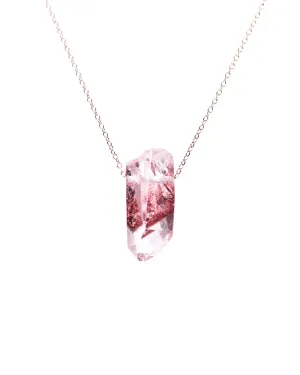 Sunset Phantom Himalayan Quartz Necklace 14k Gold