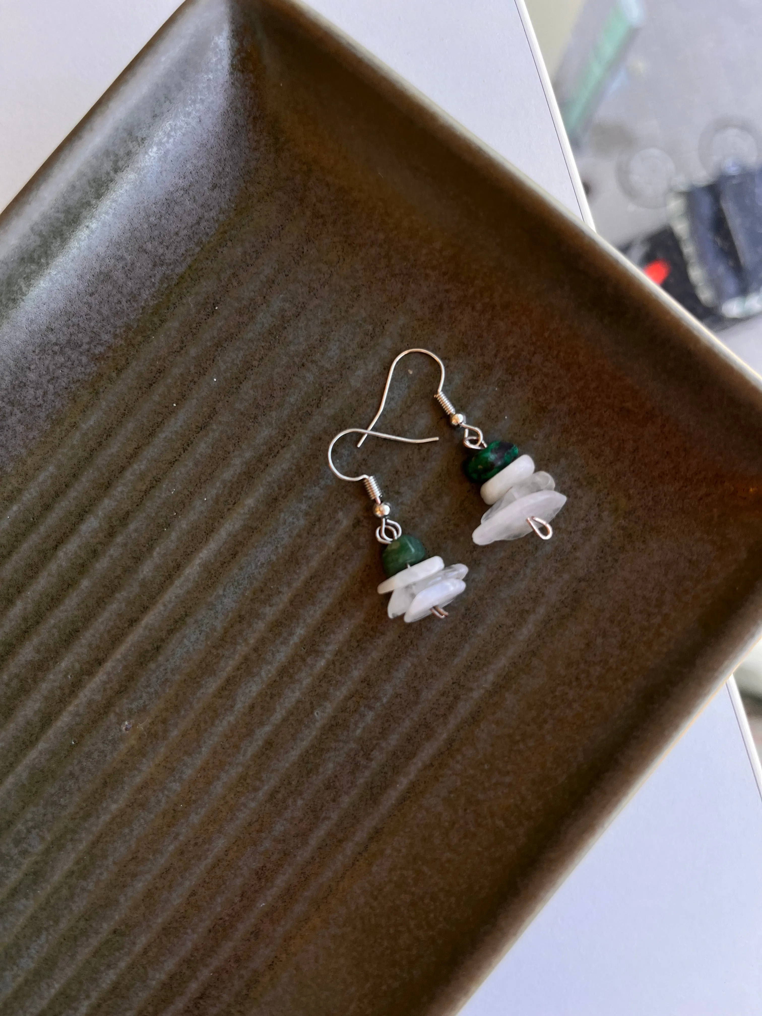 Thea Moonstone Chip hoops