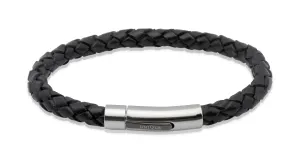 Unique & Co Black Leather Bracelet B170BL