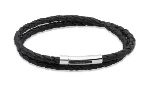 Unique & Co Black Leather Bracelet B171BL