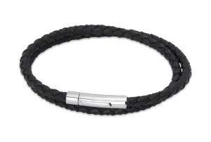 Unique & Co Black Leather Bracelet B62BL