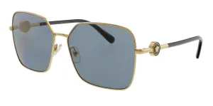 Versace 0VE2227 100281 Geometric Full Rim Gold Polarized Sunglasses