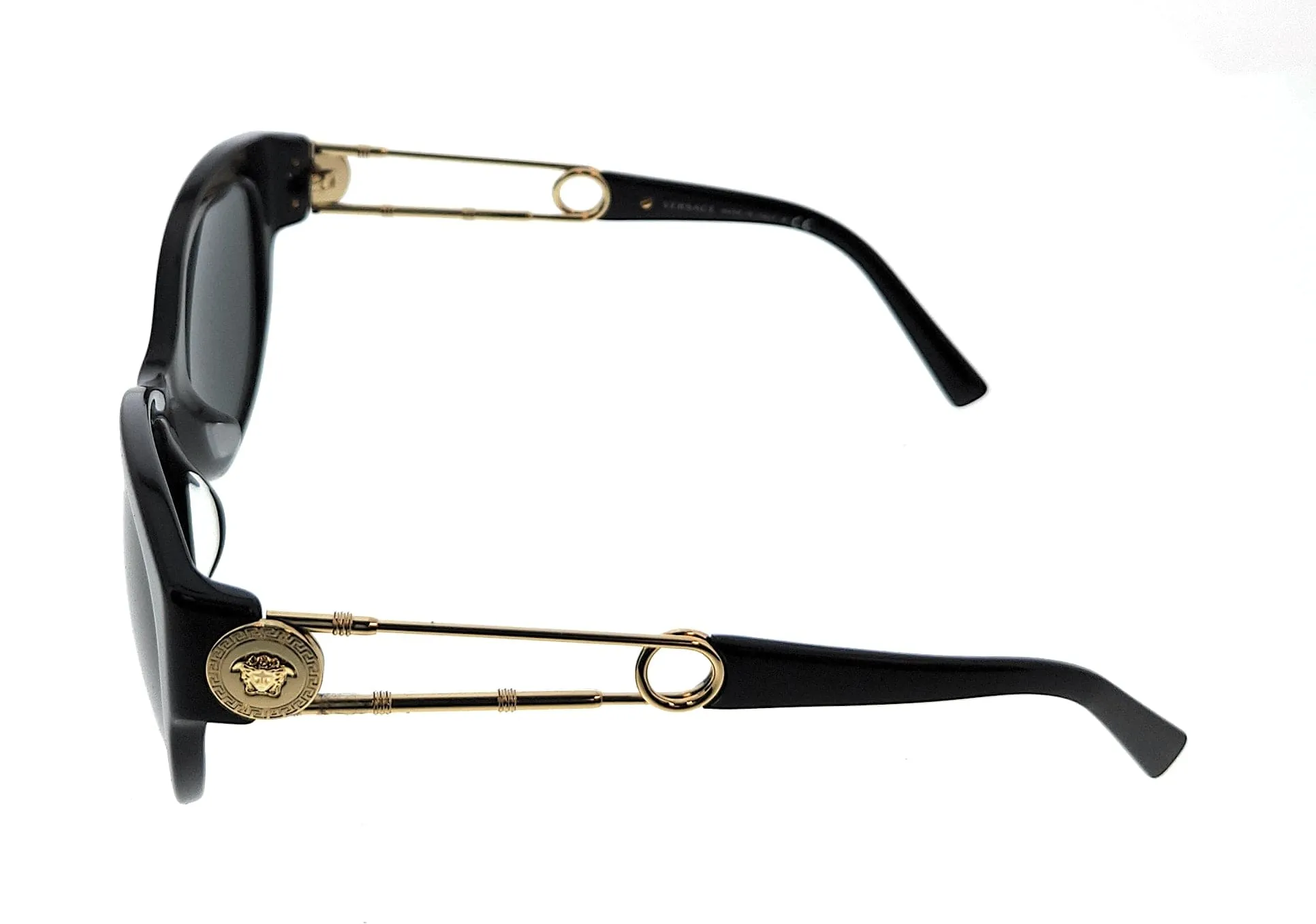 Versace 0VE4389F GB1/87 Black Round Sunglasses