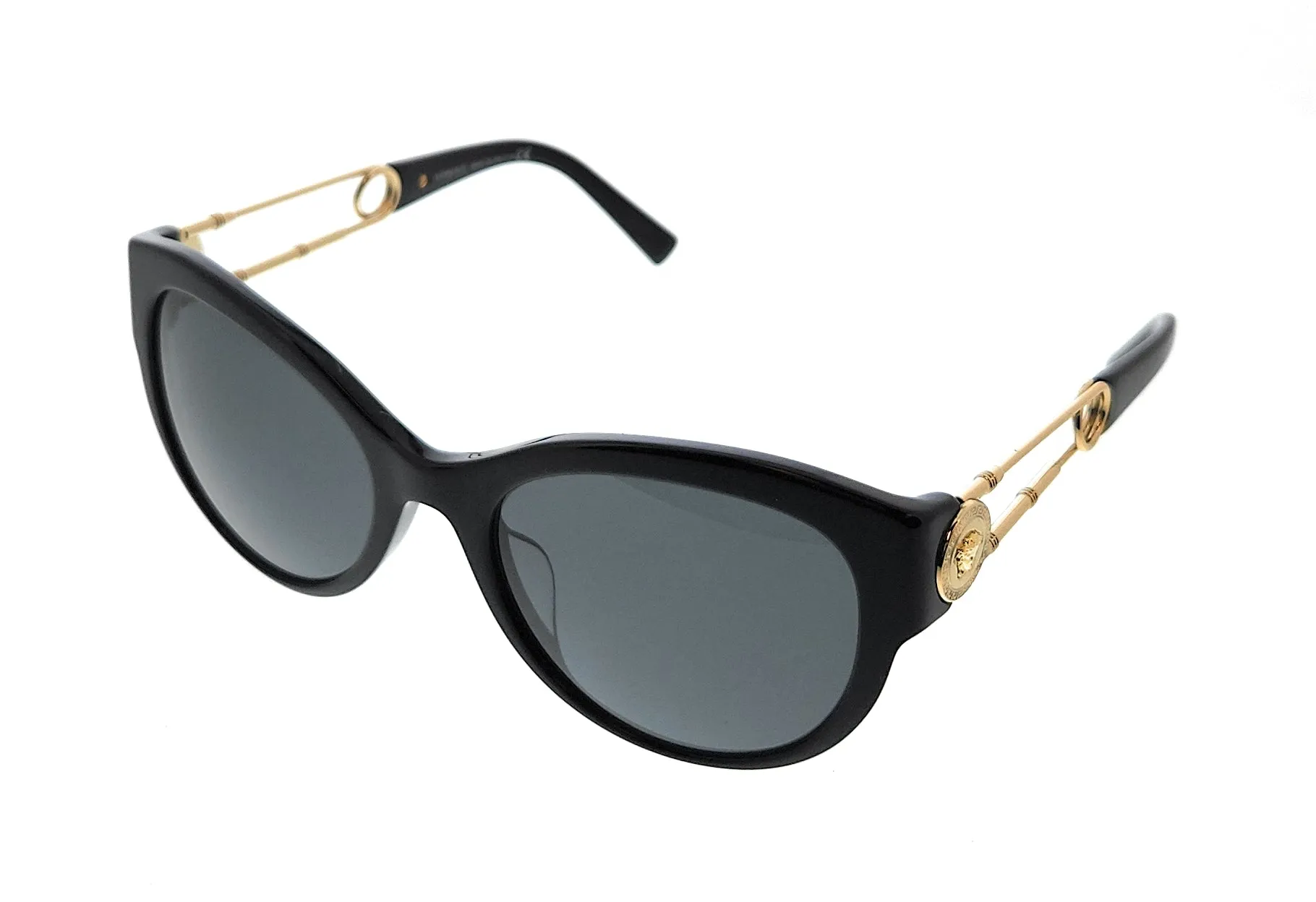 Versace 0VE4389F GB1/87 Black Round Sunglasses
