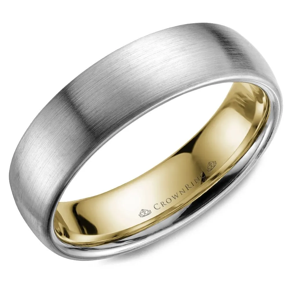 WB-039C6W 14KT White w/ Yellow Lining
