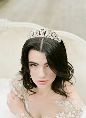 WHITMORE Silver Crystal Bridal Tiara